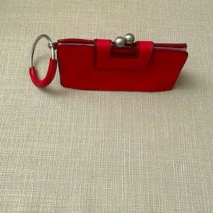 The Limited red clutch